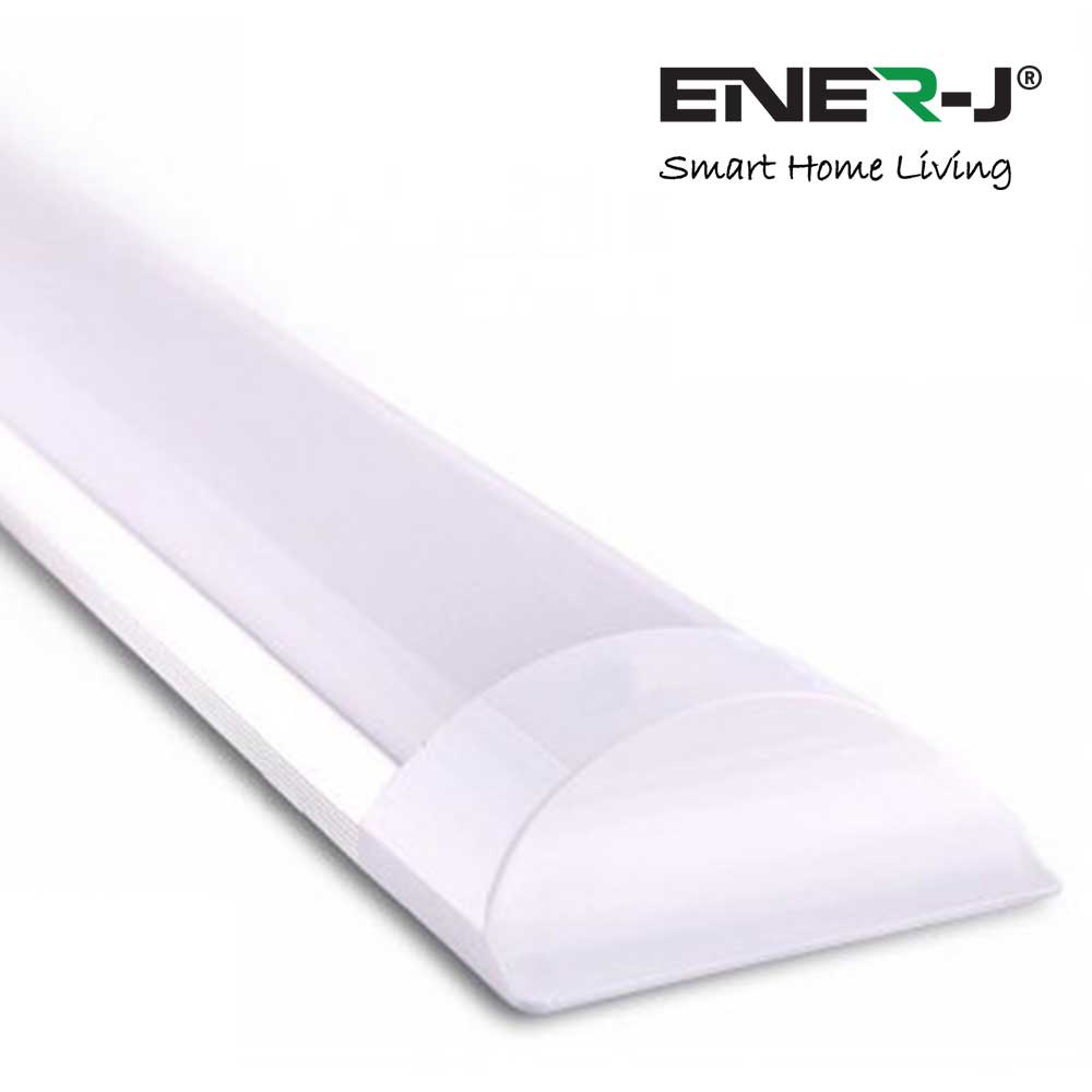 36W Prismatic LED Tube Batten complete fitting 1.2m, 3000 lumens, 3000K (pack of 2 units)