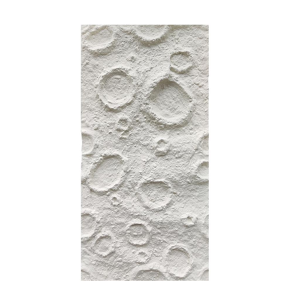 Moon Crater PU Wall Panel – White Textured Finish Size:1200 x 600 x 60 mm