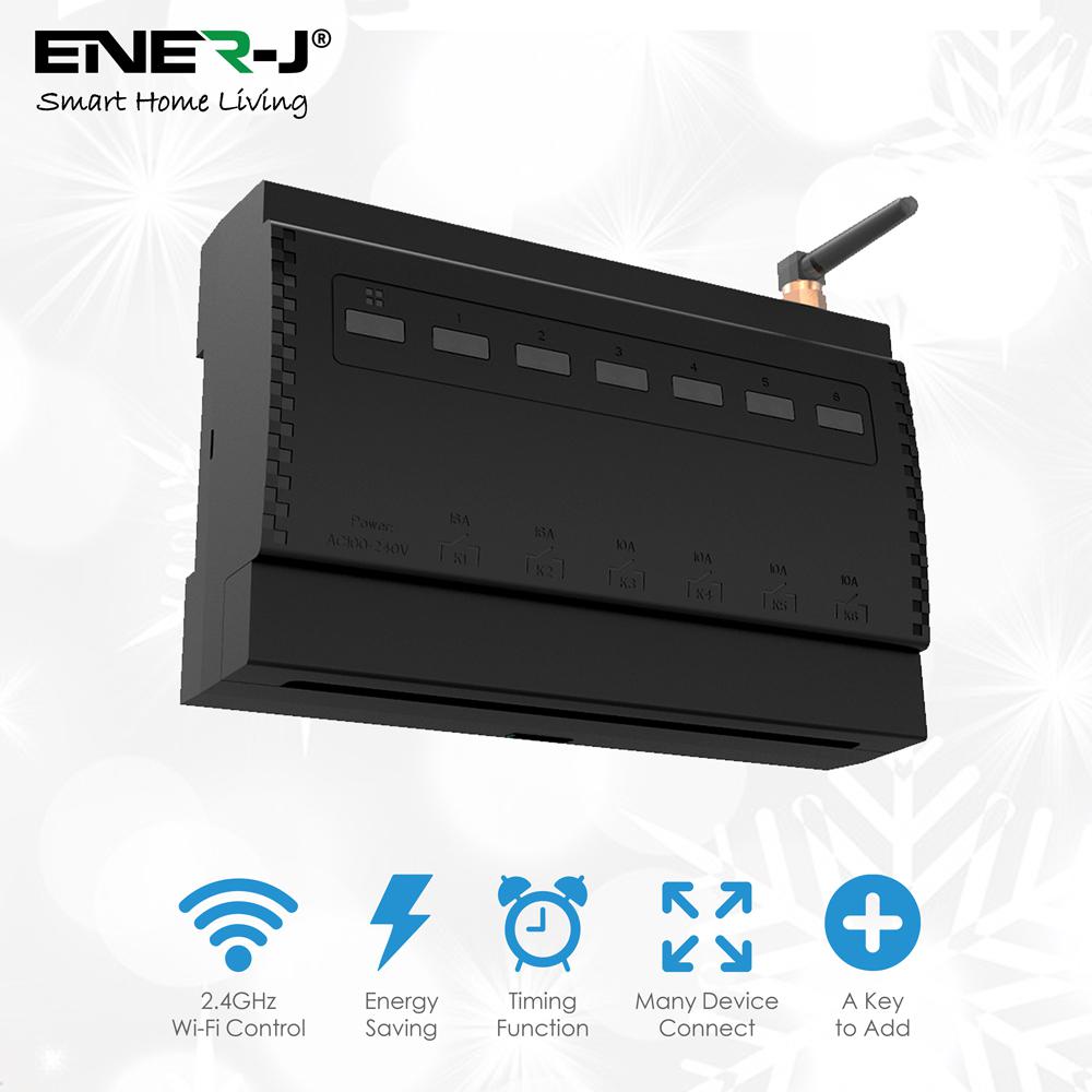 Max load 16A*2 + 10A*4, 6 circuits, on/off, RF &amp; Wi-Fi RECEIVERS for Switches