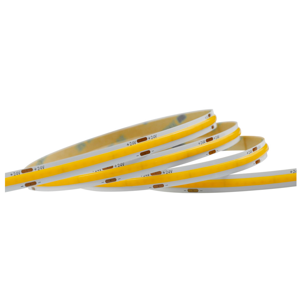 24V COB LED Strip Lights with 480 LEDs/M, 12W/M, 1200lm/M, CRI 90-92, 3000K