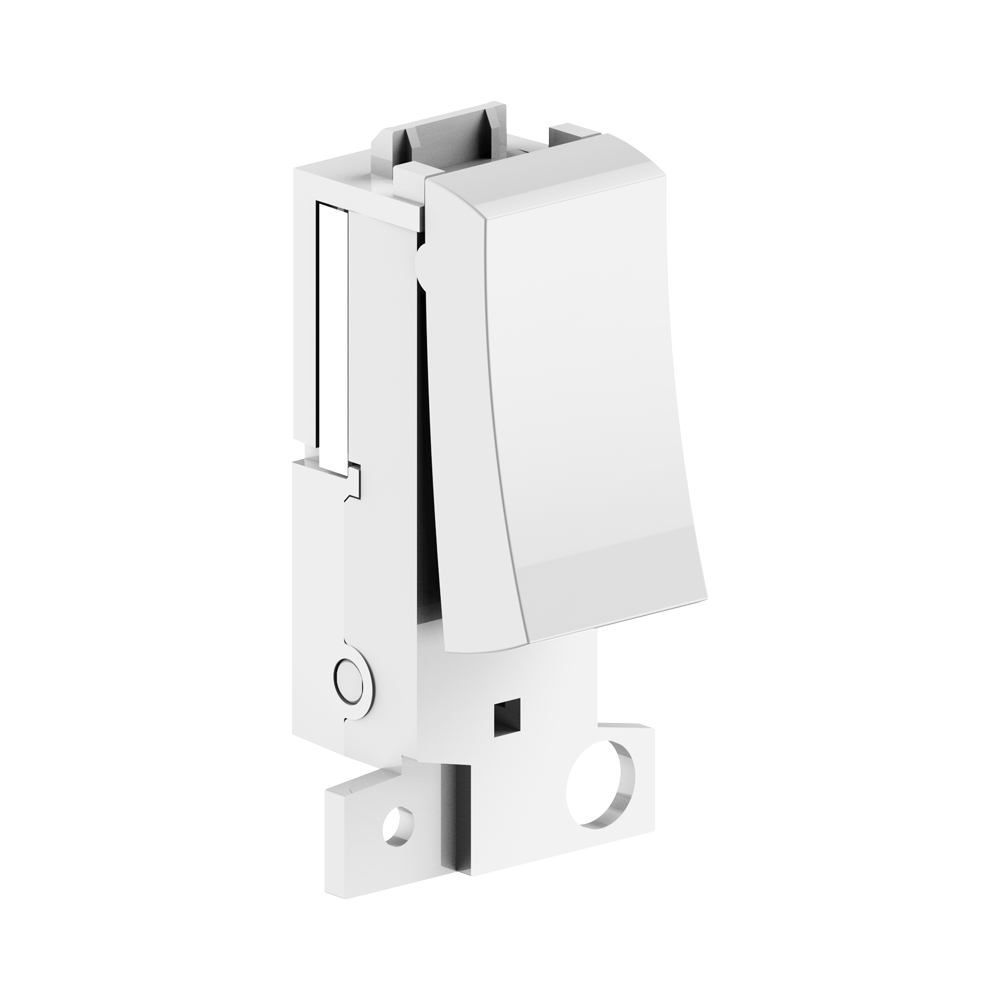 Ener-J 1 Gang Wireless Kinetic Grid Type Switch Module White 240V