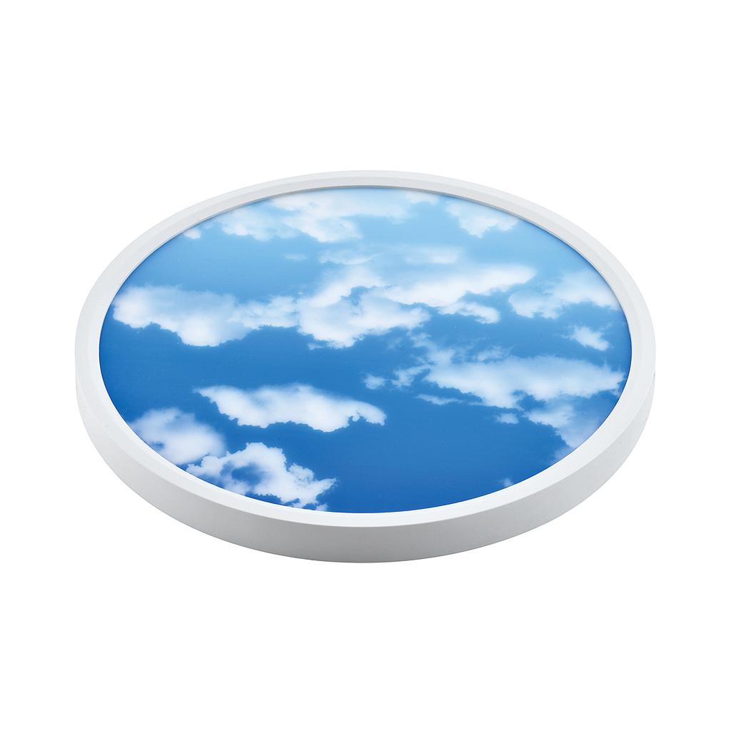 Surface mounted SKY LED Ceiling Light, 2D Printed SKY Light Shade, Power: 24W, Size: 300mm, 6500K, IP20