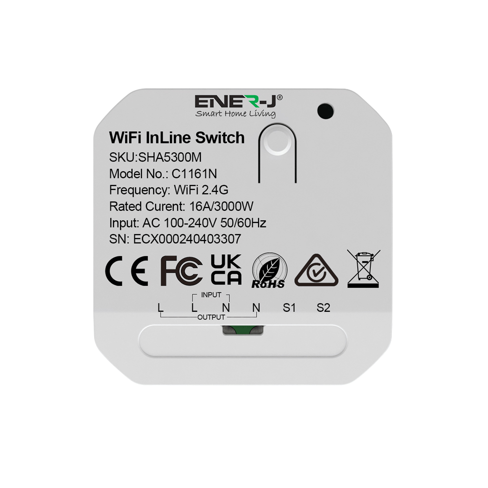 WiFi+BLE 16A Inline switch