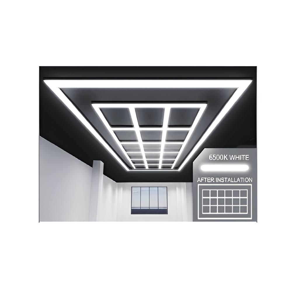 576W Designer Ceiling Lights with Frame (18 Square Boxes and border)