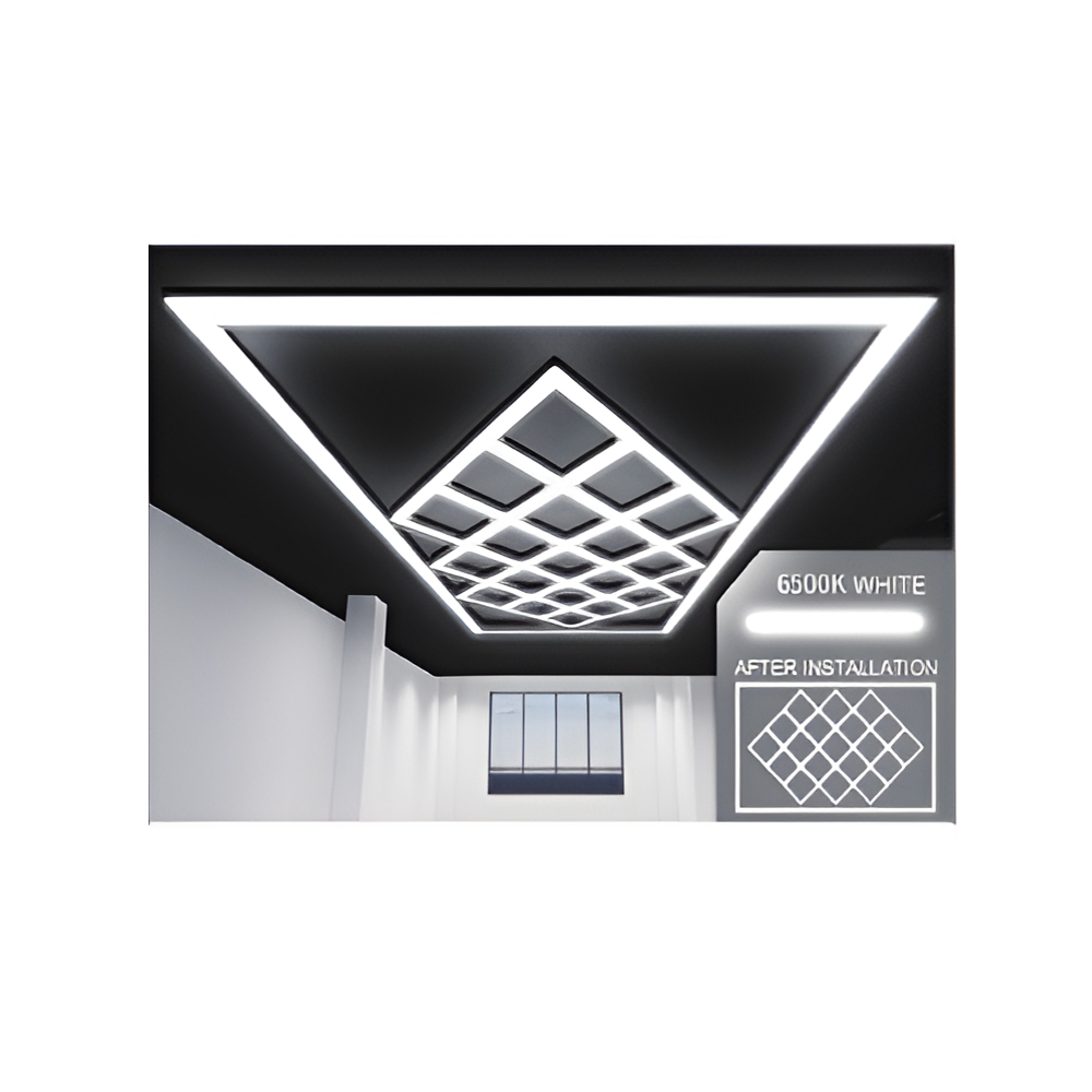 576W Designer Ceiling Lights with Frame (19 Diamonds and Border)