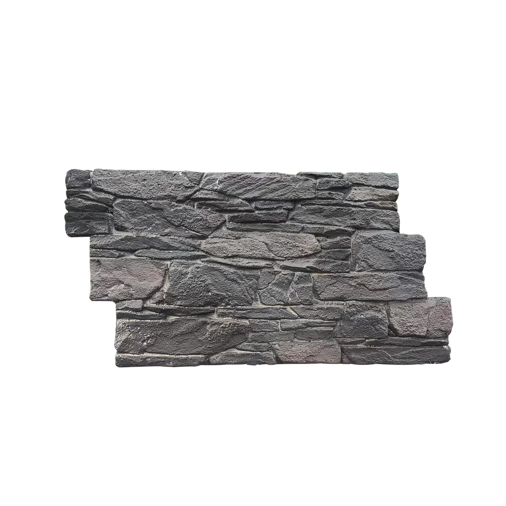Rustic Stacked Slate PU Wall Panel – Charcoal Finish Size:1500*750*60mm