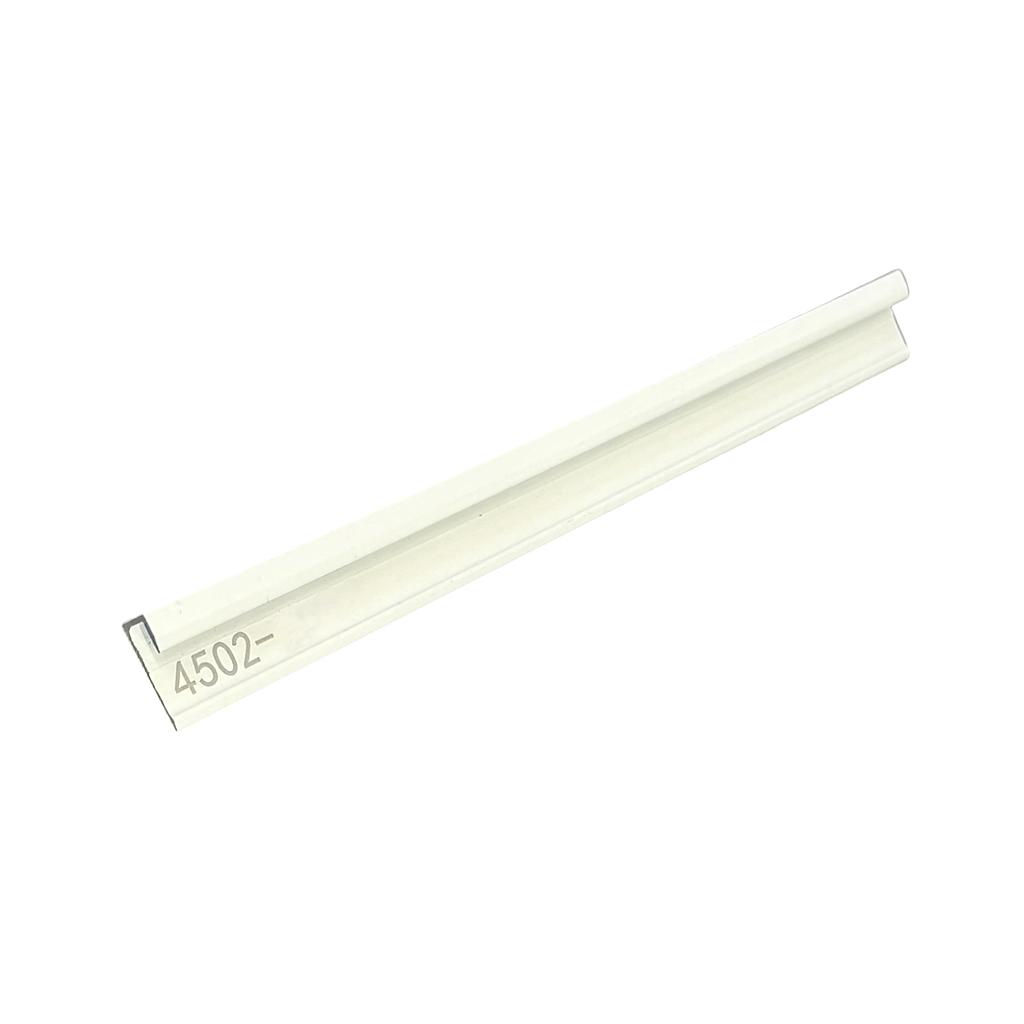Aluminium Closing Edge Line End Trims for 4mm  SPC Wall Panels, White Size: 17 x 6 x 3000 mm