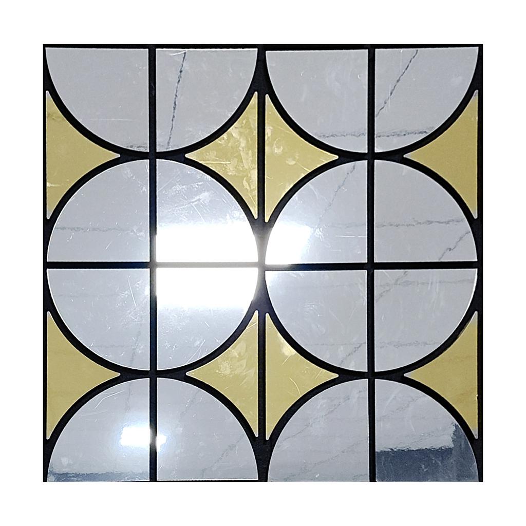Decorative Acoustic Wall Panel – Modern Grid Glass Design  - PET + MDF Size: 610 x 610 mm