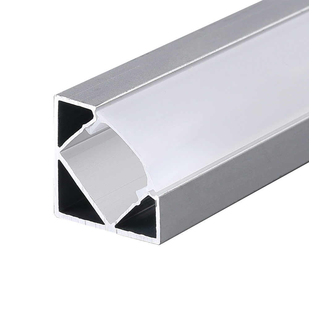 25.21mm x 17.5mm Corner Aluminum Profile with PC Cover - 2m Kit (0.9mm Thickness)