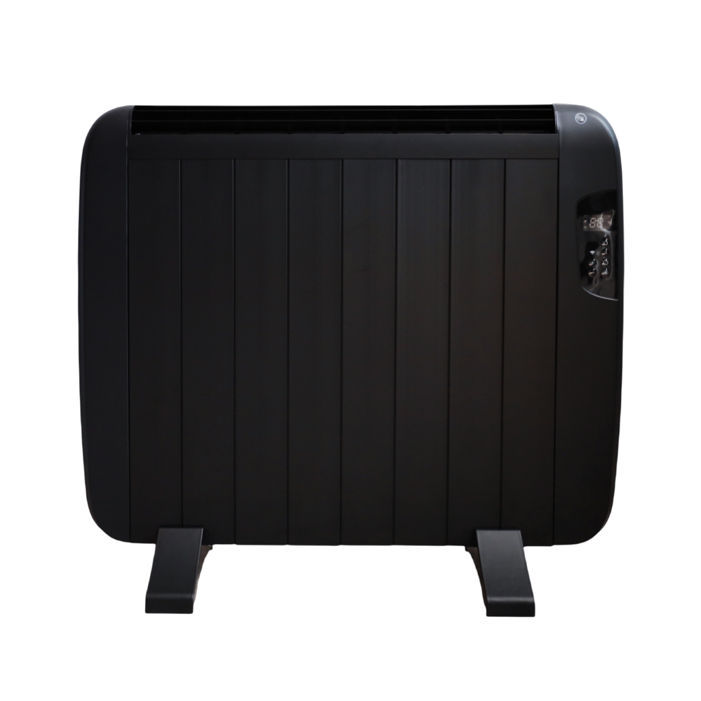 Smart 1200W Radiator Heater with Aluminium Heating Element, Black