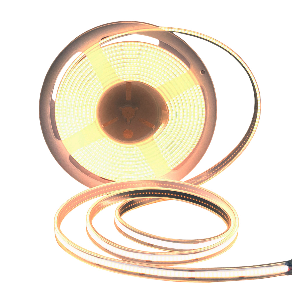 24V COB LED Strip Lights 30 Meters Reel with 480 LEDs/M, 12W/M, 1200lm/M, CRI 90-92, 4000K, IP68