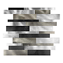 Sleek Metallic Layers Peel & Stick Aluminum Tile Size:303 x 297 x 4 mm