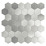Large HexaStyle Aluminum Peel & Stick Tile Size:290 x 288 x 4 mm